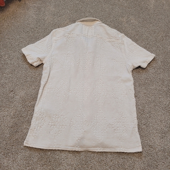 Hollister Men's Cotton White Button Up Textured Shirt Size Small - Picture 6 of 6